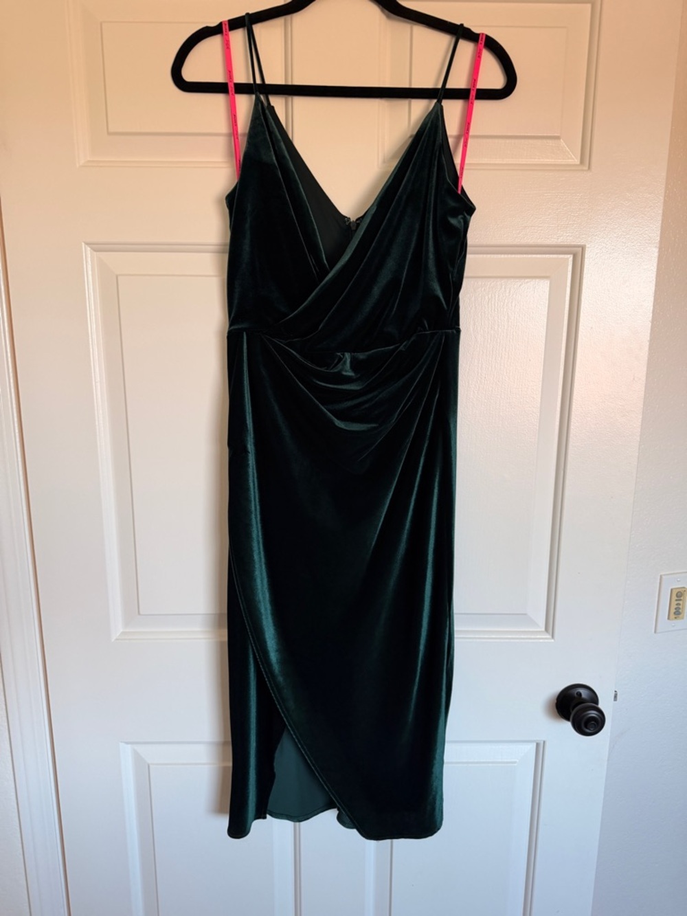 Betsey Johnson Emerald Green Velvet Wrap Dress